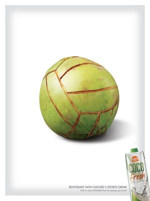 菲律賓Coco Fresh創意廣告 自然的運動飲料，賦予活力新定義